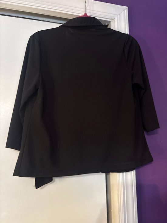 Uniform John Paul Richard Black 3/4 Sleeve Button Down Shirt Goth - Picture 3 of 5